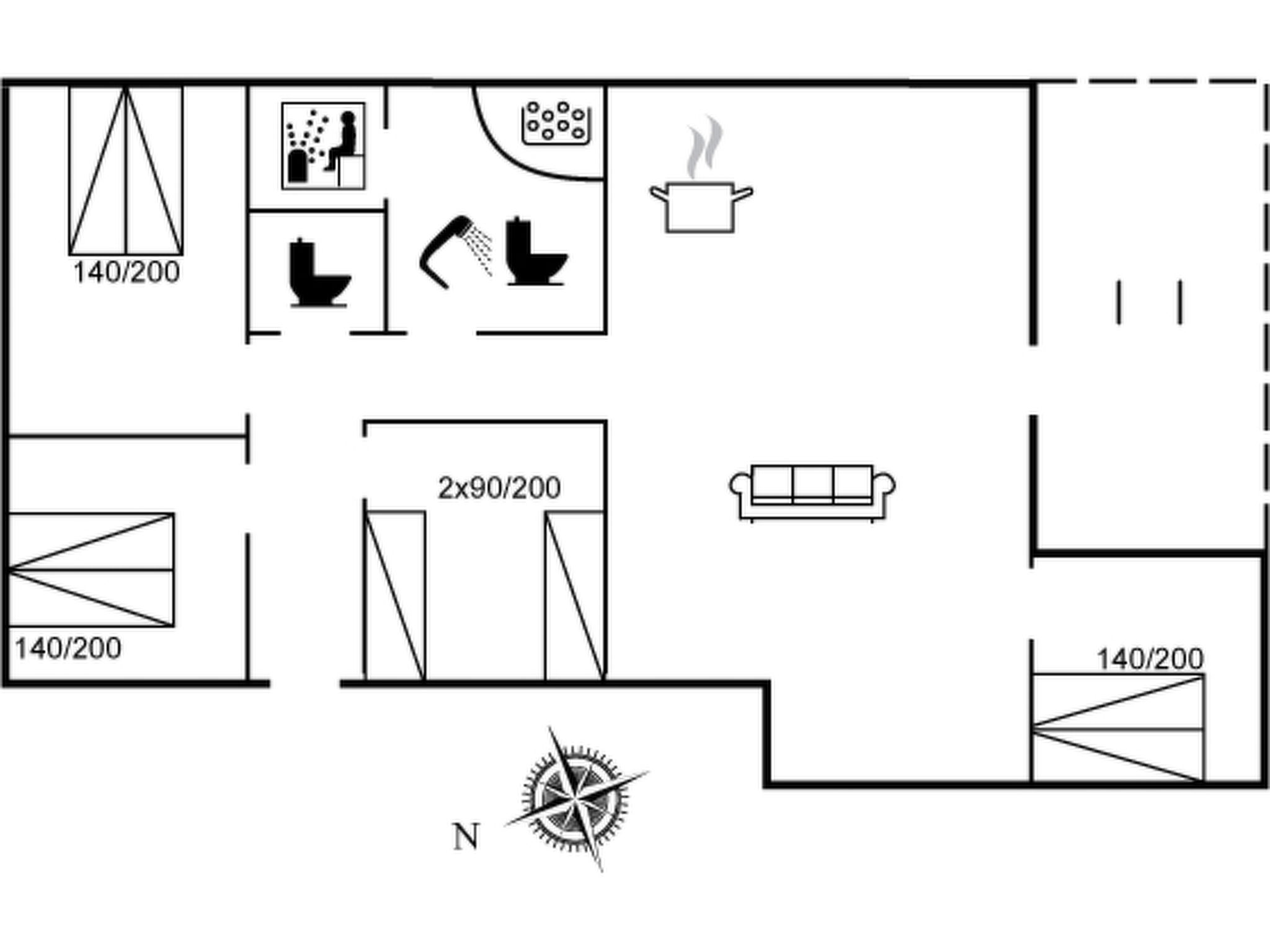 "Aksel" - 150m from the sea - Dedans