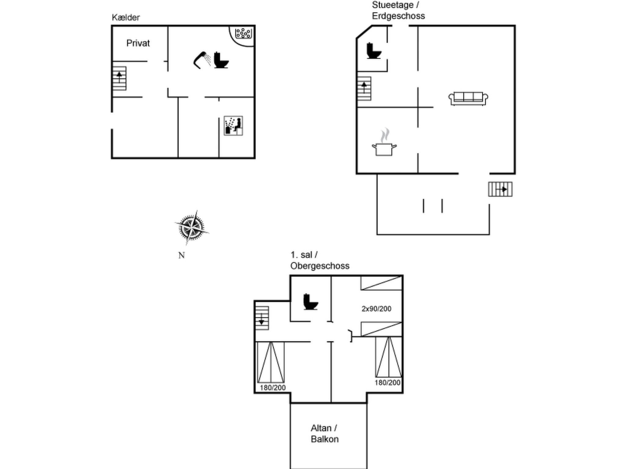 "Hjort" - 80m from the sea - Inside