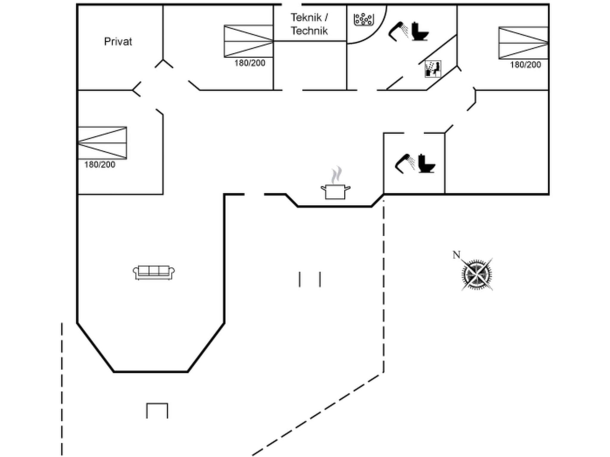 "Esben" - 11km from the sea-Inside