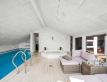 Luxe vakantiehuis met privézwembad en sauna op 700m van Vejers Strand - thumbnail 6