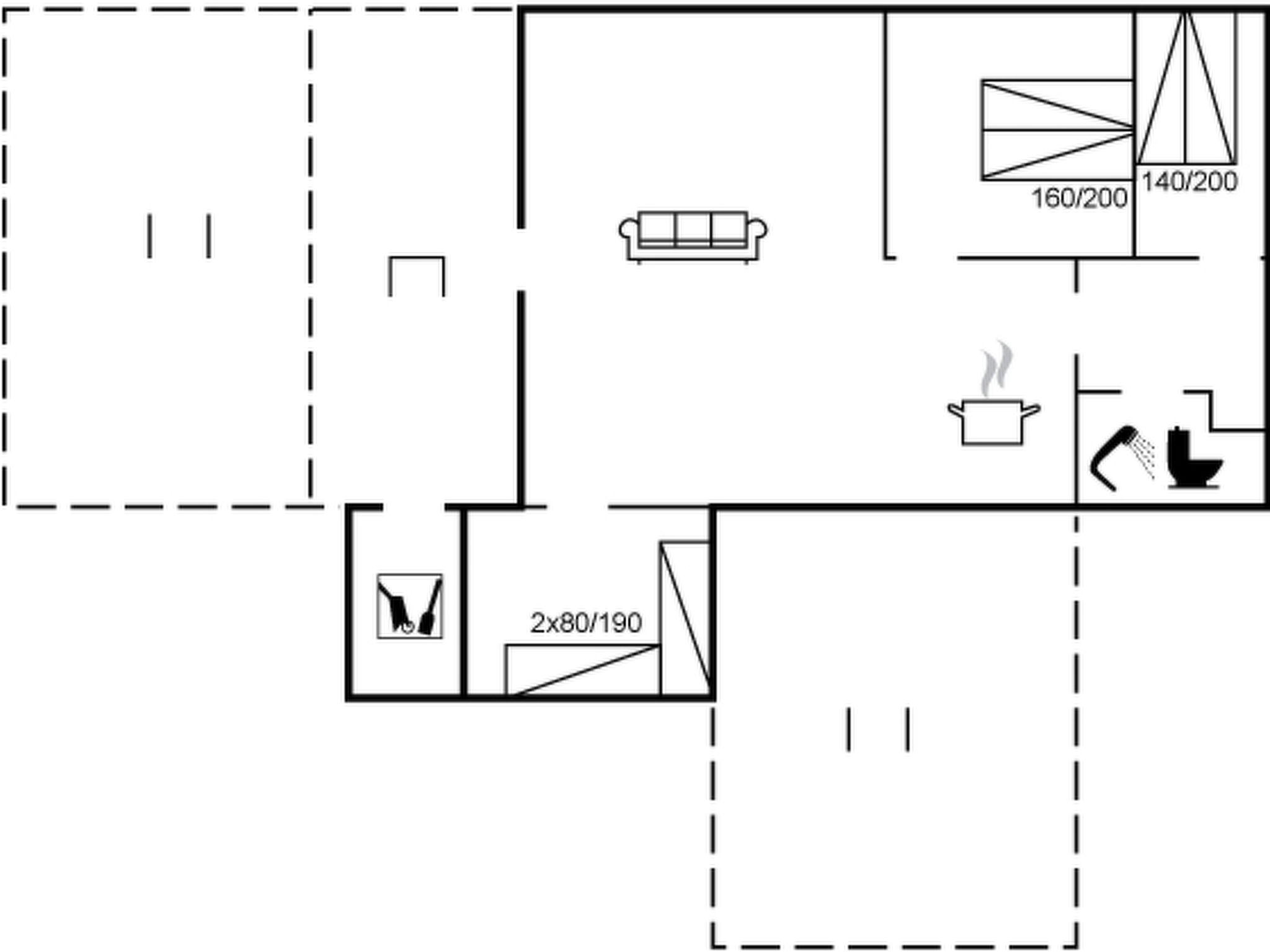 "Svea" - 400m from the sea - Inside