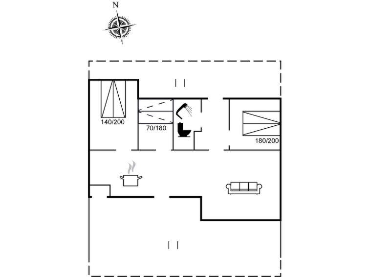 "Gita" - 2.2km from the sea", huis 3-kamers 68 m2. Het objekt is geschikt voor 4 volwassenen + 3 kinderen. Woonkamer met TV, radio, CD-speler en DVD. 1 kamer met 1 2-pers bed. 1 kamer met 1 2-pers bed..