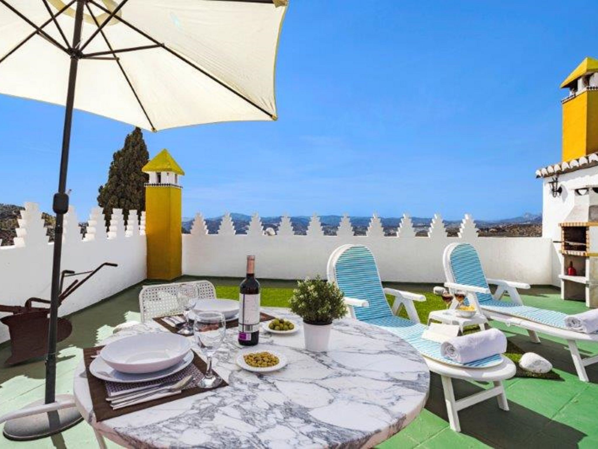 Spektakuläre Terrasse mit Grill