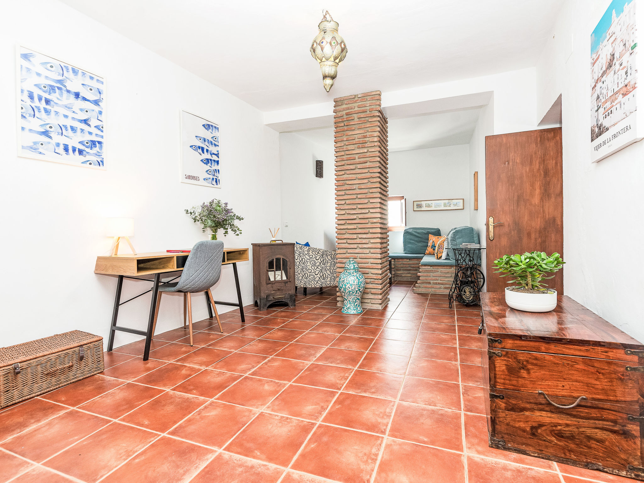 Wohnung mit großer Dachterrasse in Vejer - Dedans