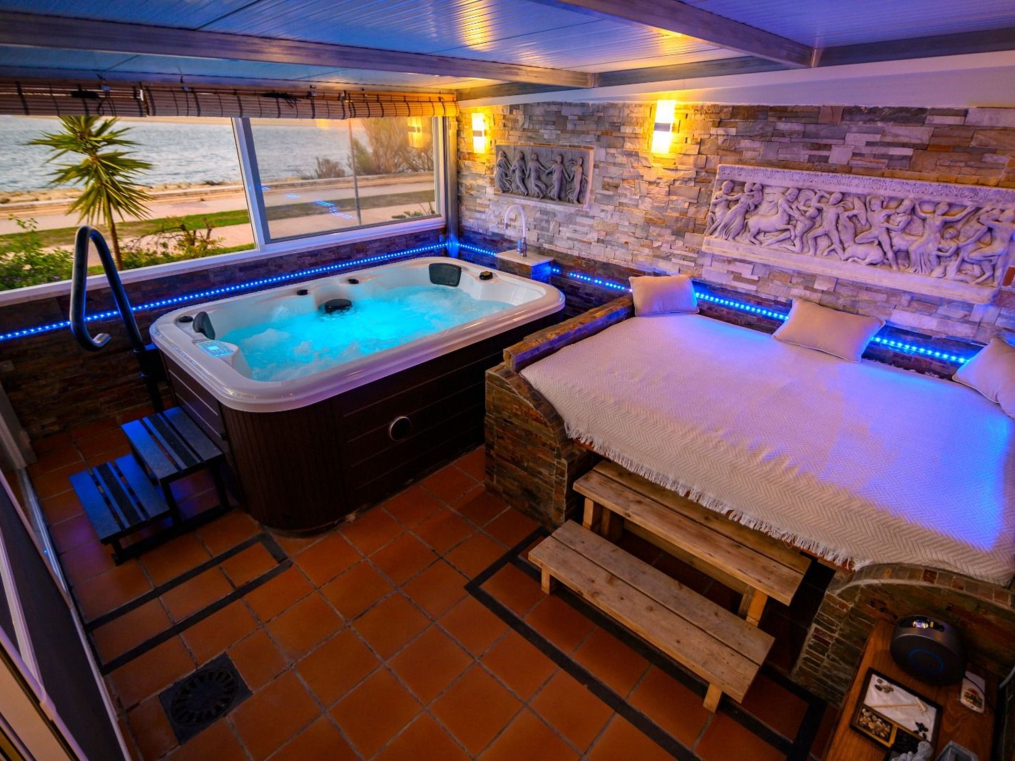 Oceanum Spa Deluxe Apartment mit Jacuzzi und Sauna-Drinnen