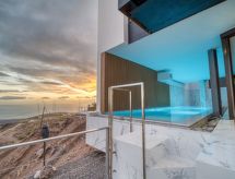 mit überdachtem Pool in Tijoco Bajo