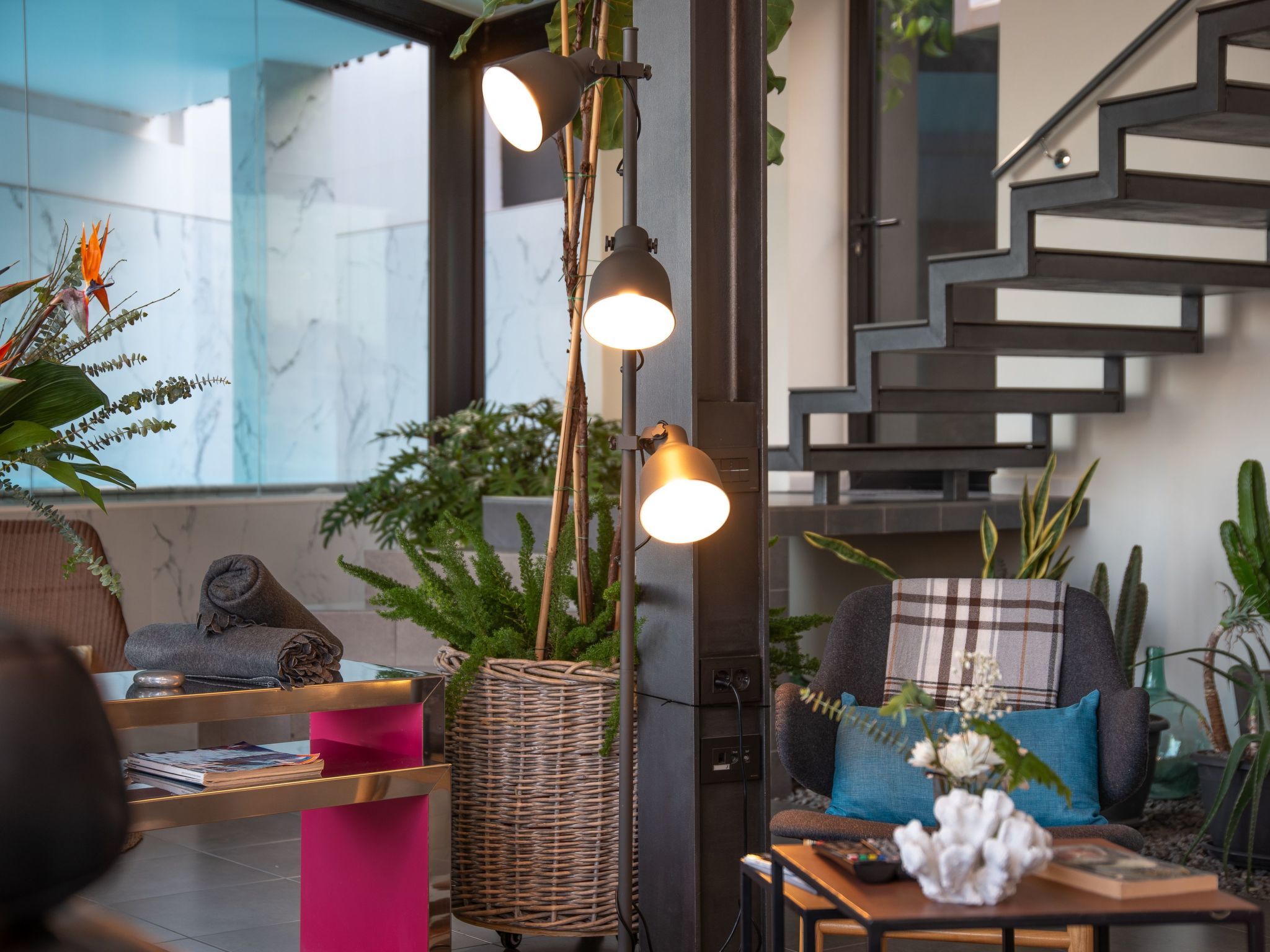 Mit überdachtem Pool in Tijoco Bajo-Dedans