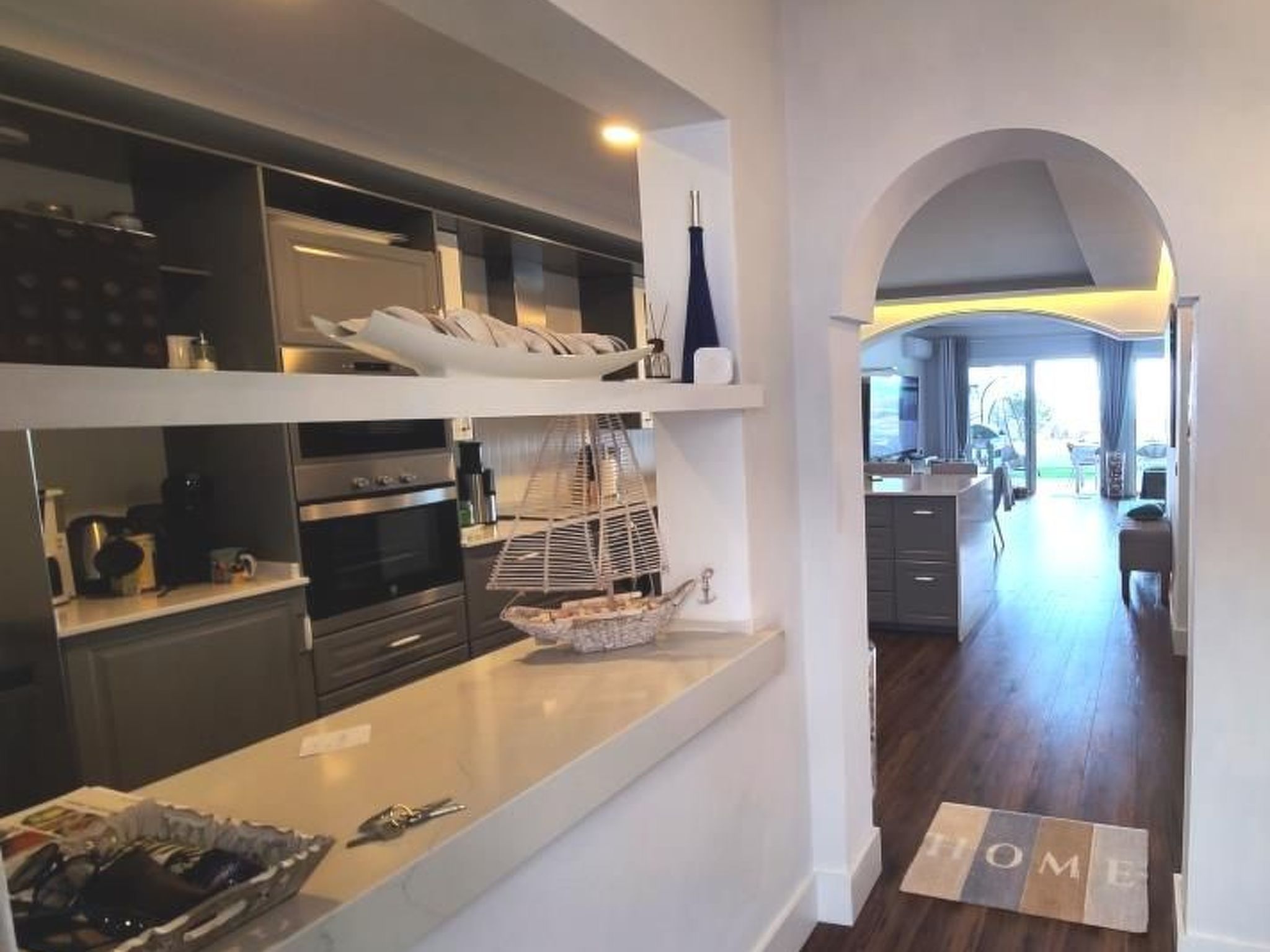 Modernes Luxus-Haus mit phantastischem Meerblick, beheizter Pool und WIFI - Binnen