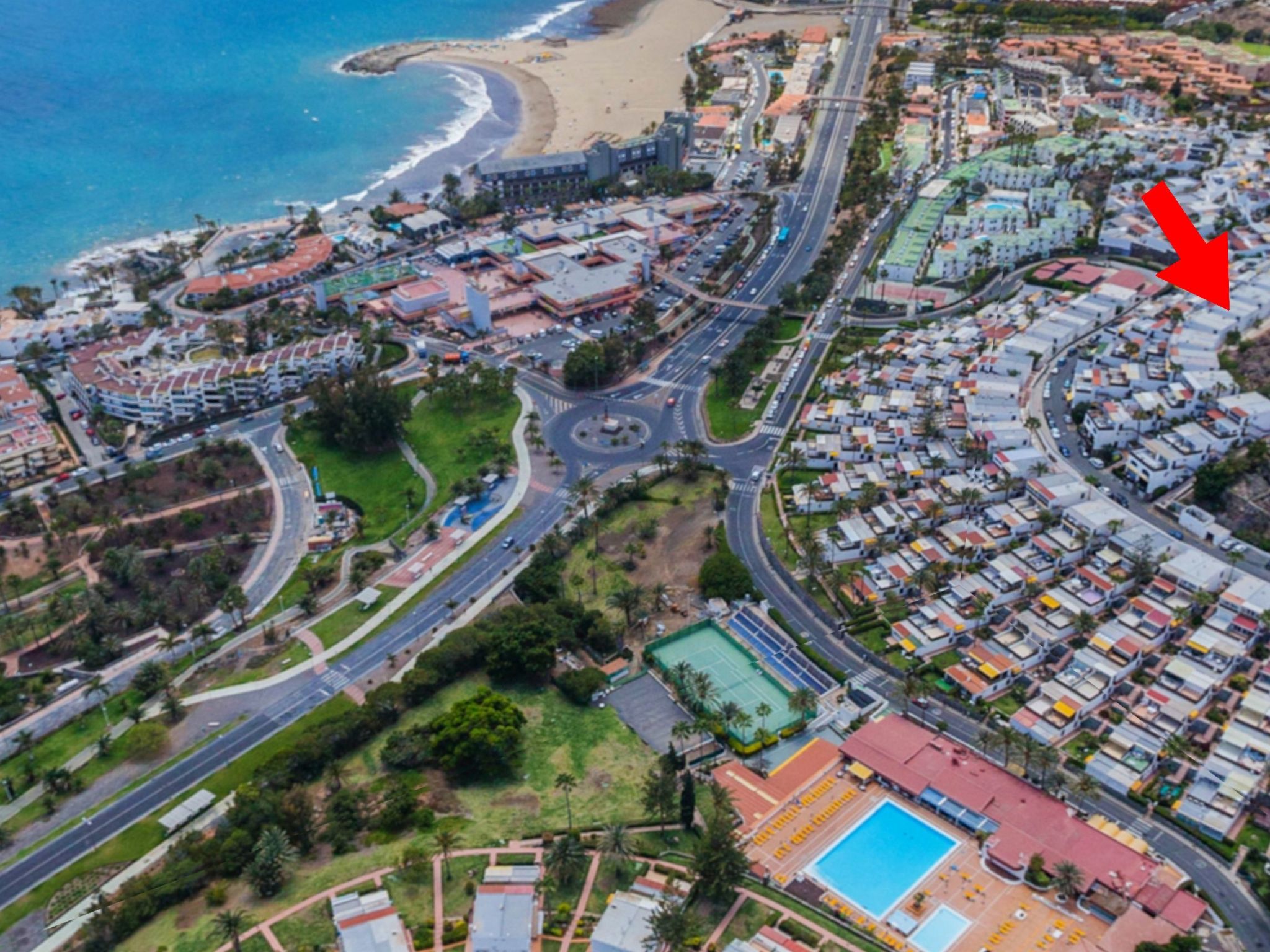 Charmante Wohnung mit Meerblick in San Agustin-Binnen
