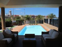 Villa meloneras mit ganztägiger Sonne am Pool