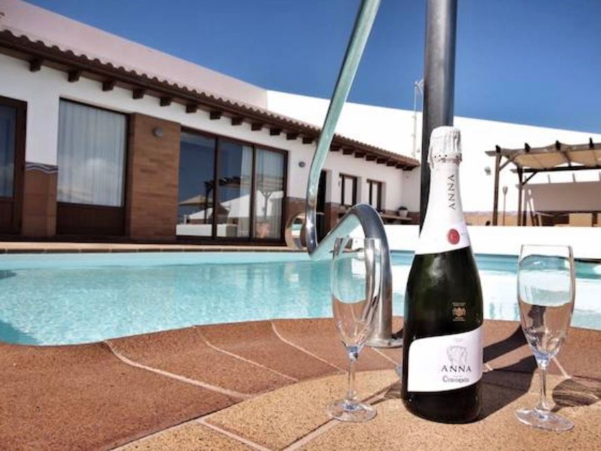 Villa los palmitos Familiäre Privatvilla mit Pool-Draußen