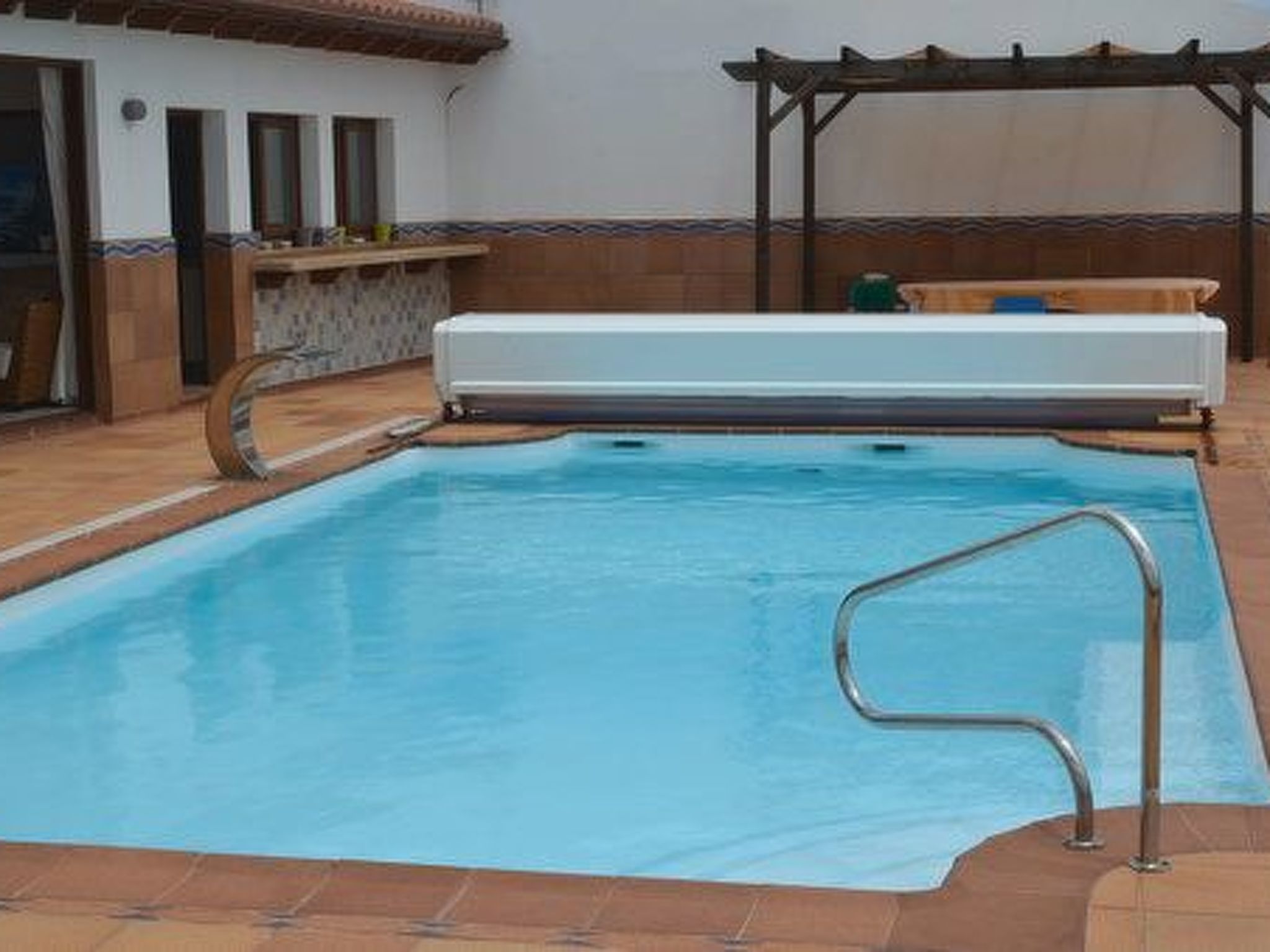 Villa los palmitos Familiäre Privatvilla mit Pool-Draußen