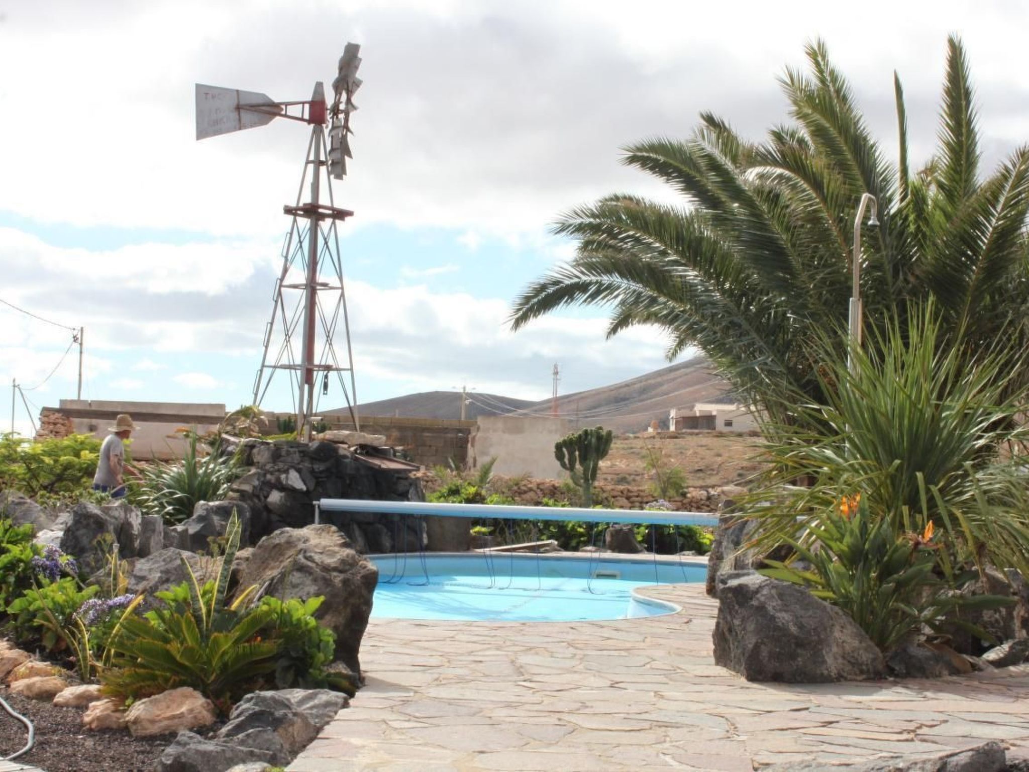 Typisches kanarisches Steinhaus mit privatem Pool in Tuineje
