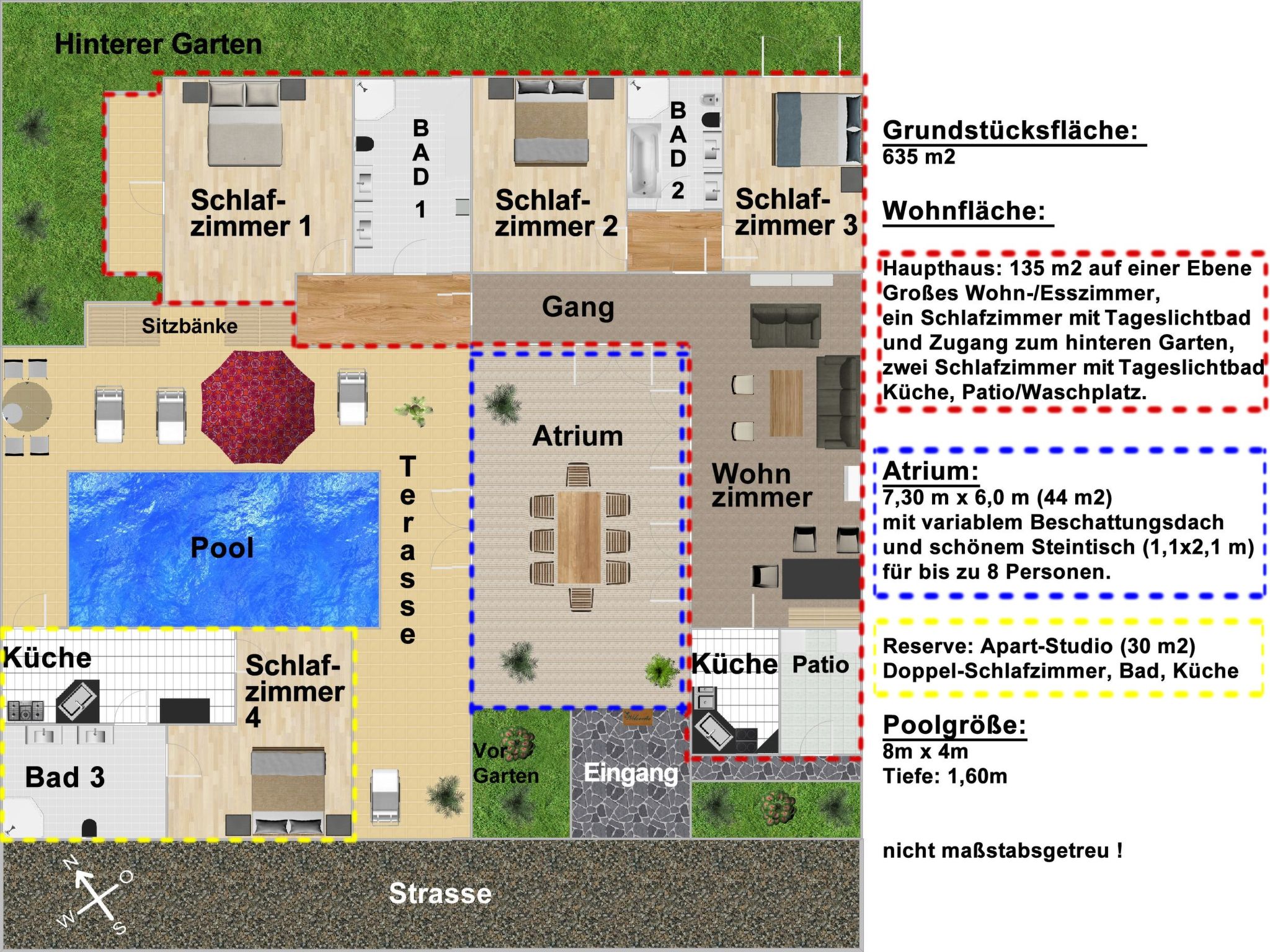 In Costa Teguise mit Privatem Pool-Binnen