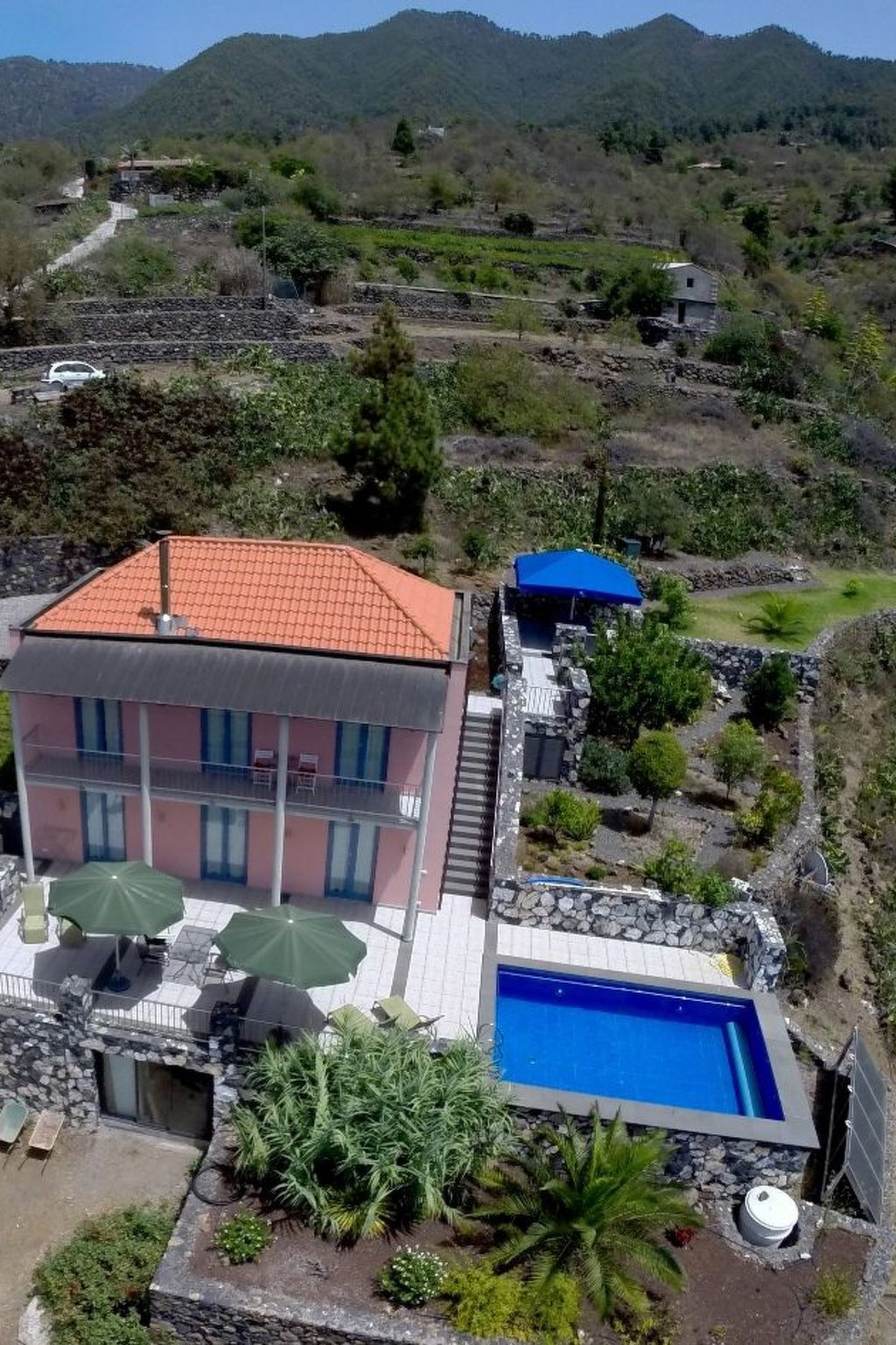 Nettes Ferienhaus in Tijarafe mit Privatem Pool und Panoramablick