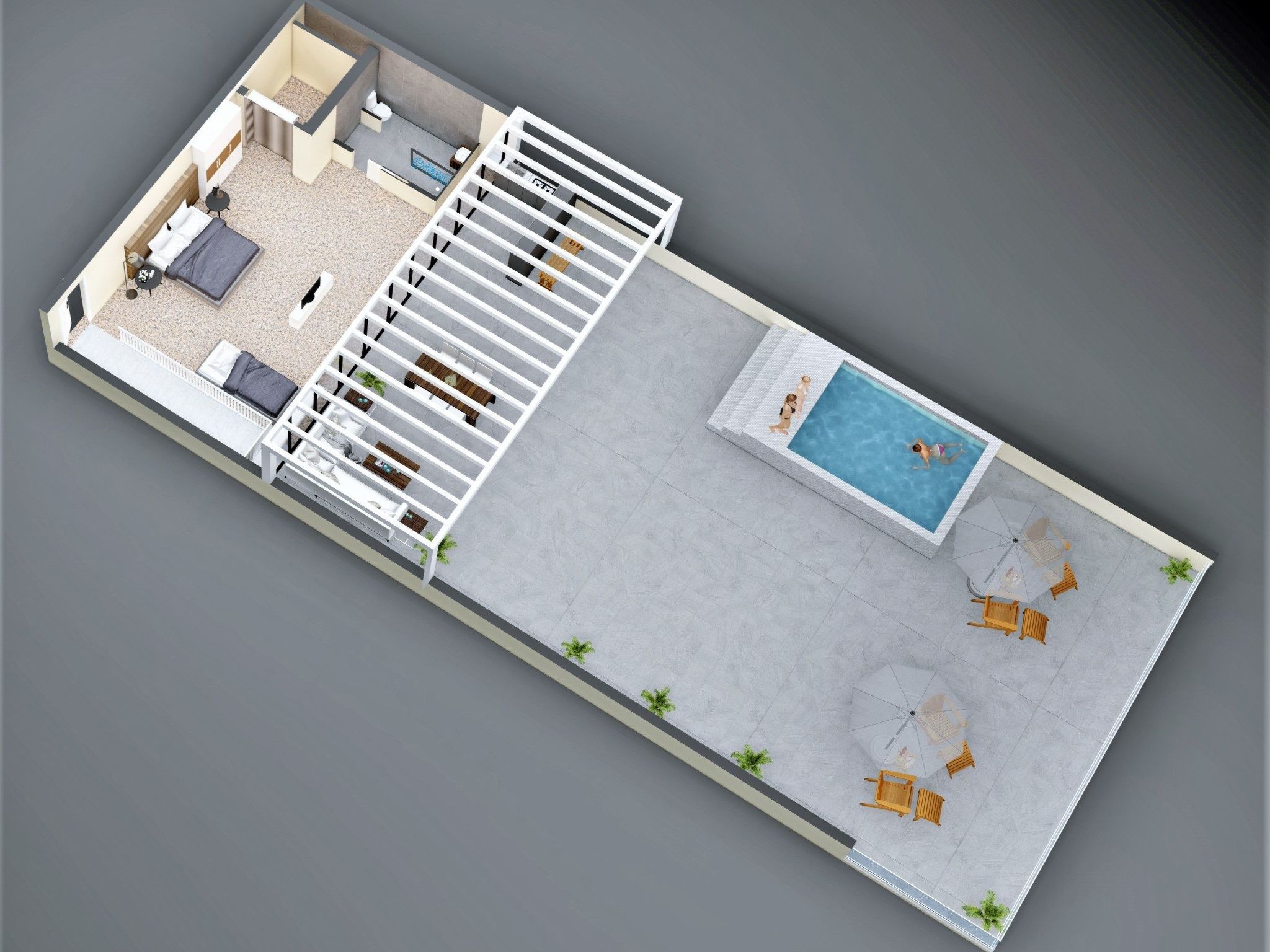 Luxuswohnung direkt am Strand-Binnen