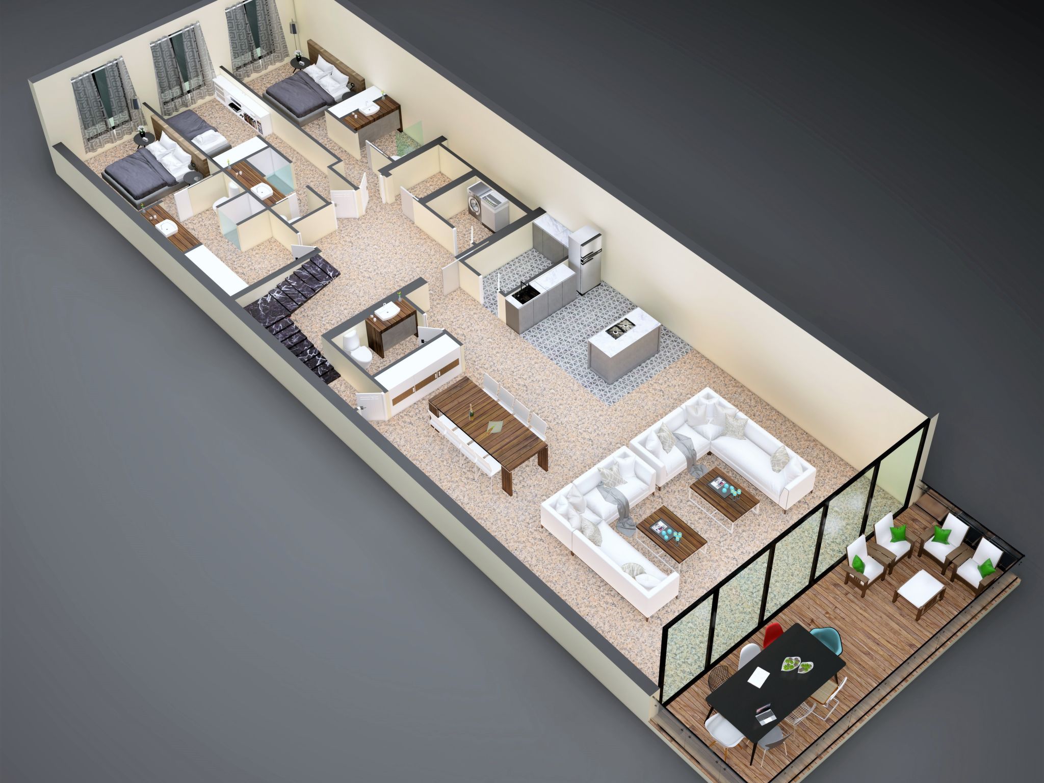 Luxuswohnung direkt am Strand-Binnen