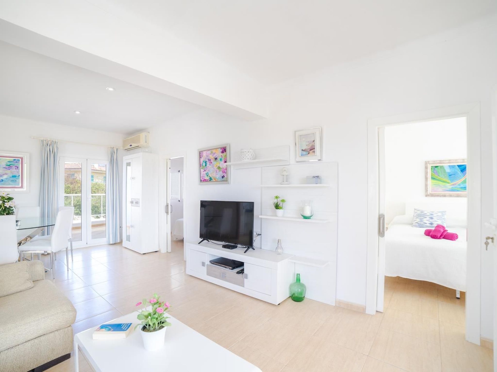 Schöne kürzlich renovierte Wohnung mit Klimaanlage und Meerblick in Barcarés-Binnen