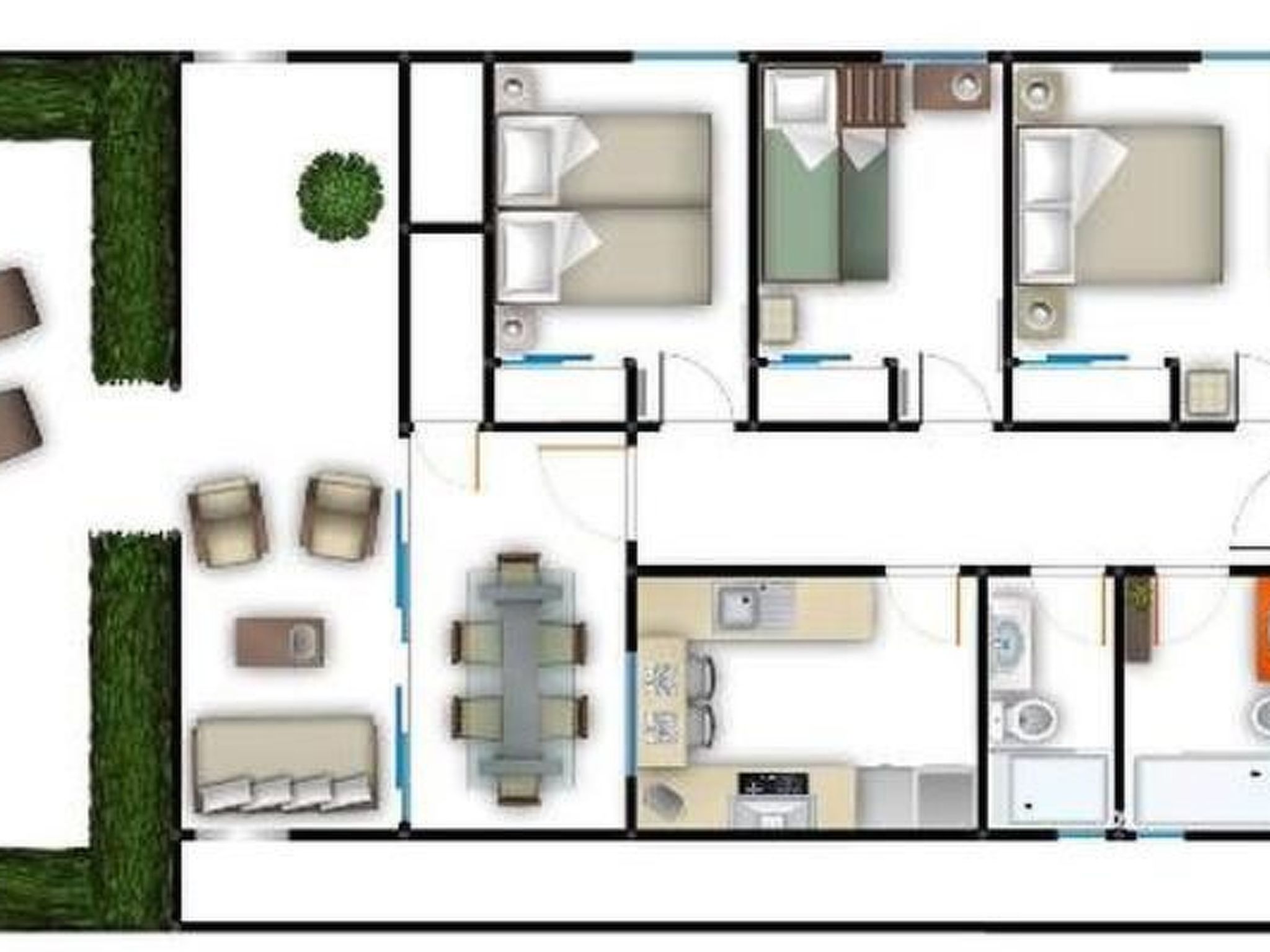 Charmantes Ferienhaus mit großer Terrasse