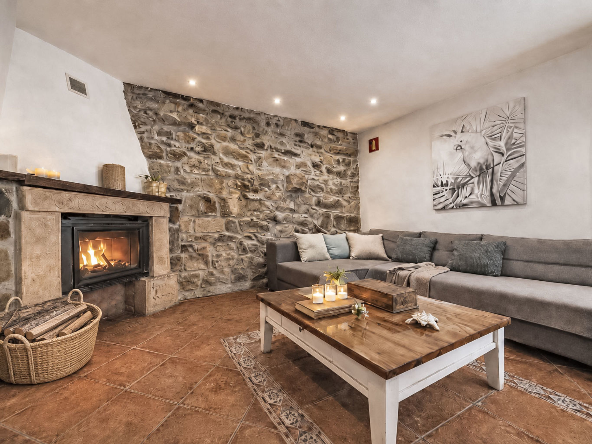 Jacuzzi, Kamin, Grill und spektakuläre Aussicht - Binnen
