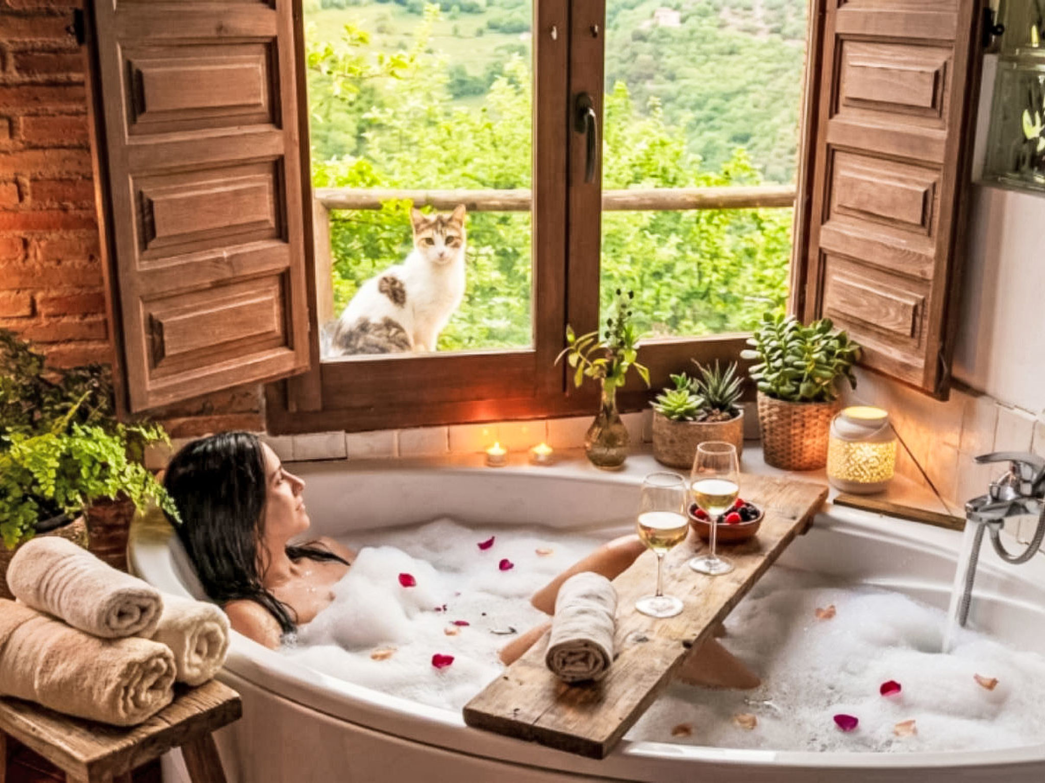 Vrijstaand huisje met jacuzzi, open haard en spectaculair uitzicht in Asturië - foto 17