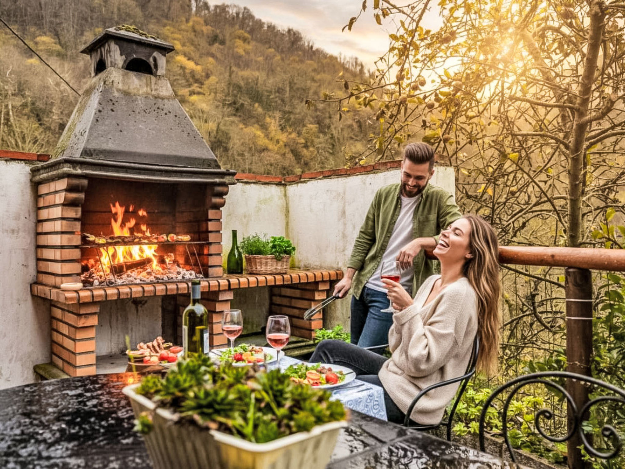 Jacuzzi, Kamin, Grill und spektakuläre Aussicht