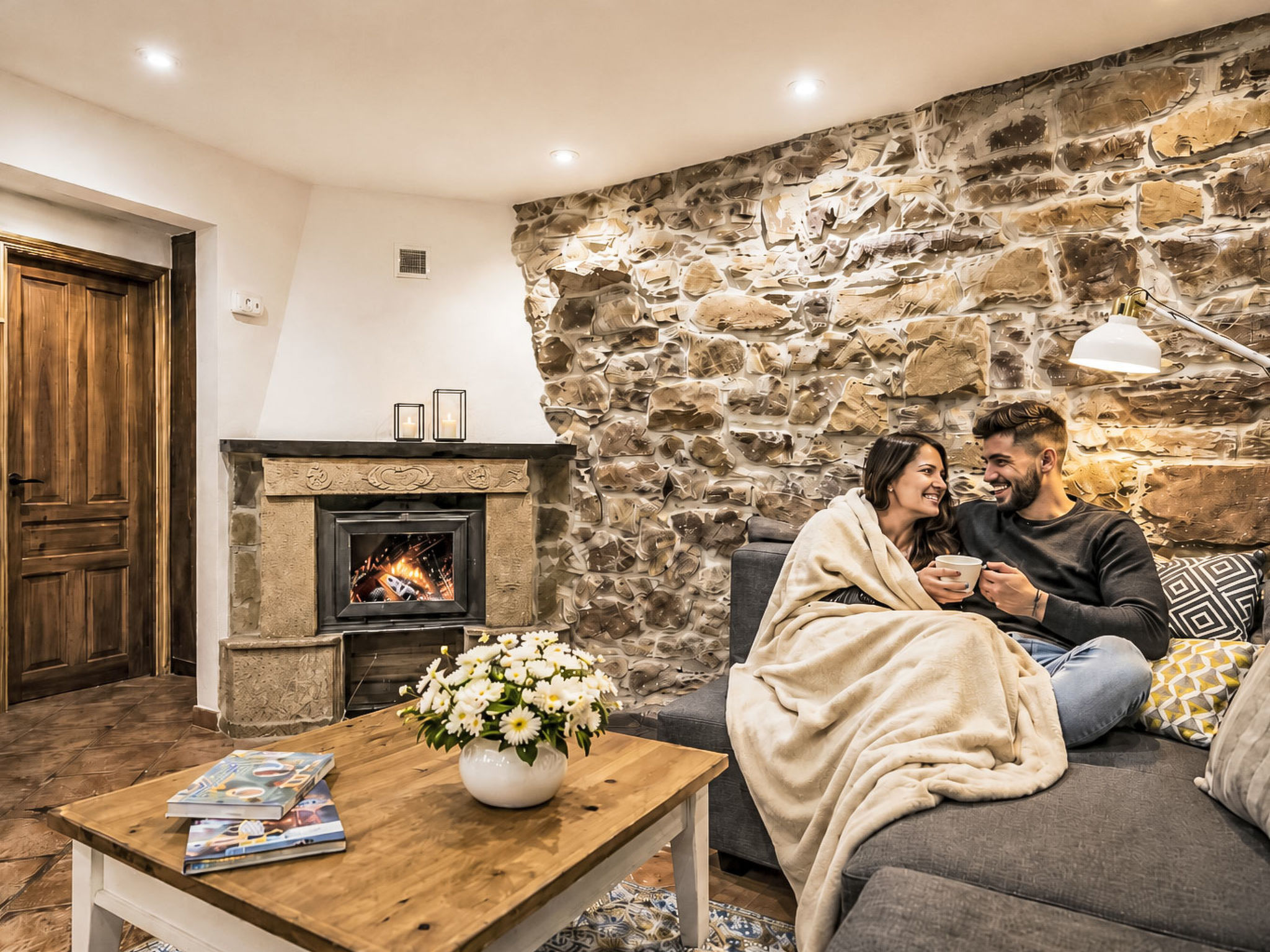 Jacuzzi, Kamin, Grill und spektakuläre Aussicht - Binnen