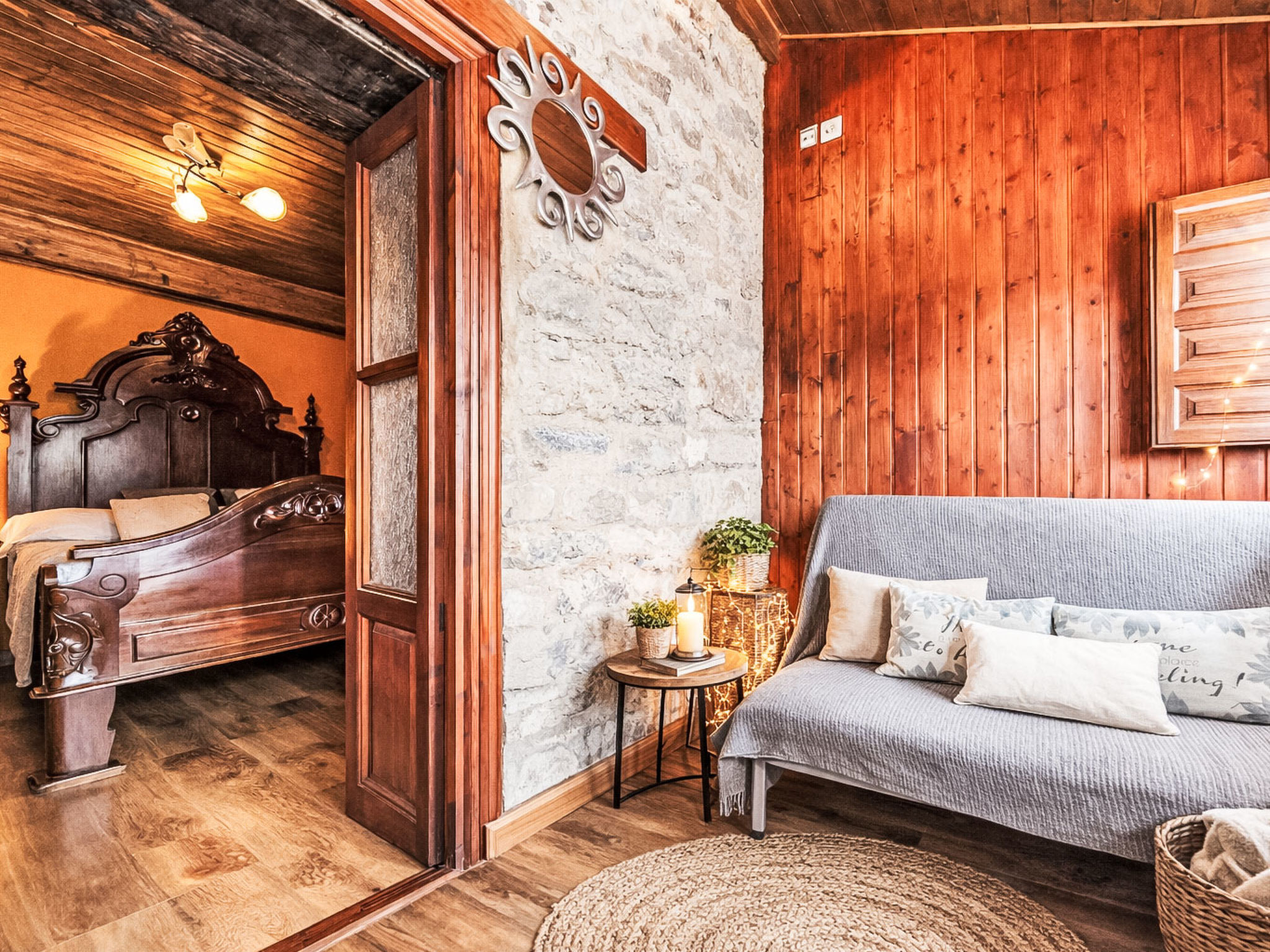 Romantische berghut in Asturië met privé jacuzzi, open haard en uitzicht - foto 10
