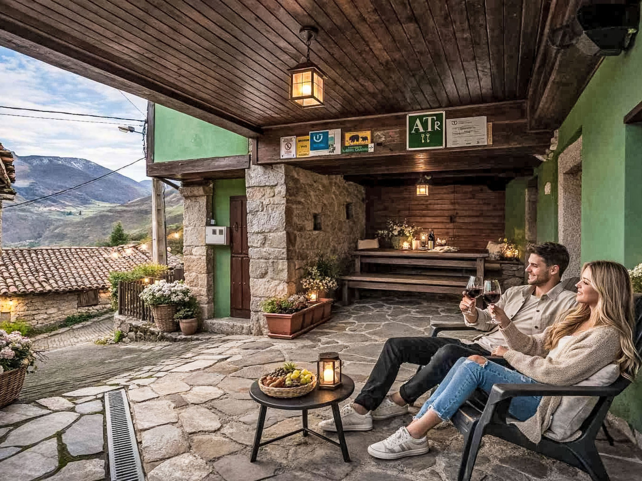 Berghütte mit Terrasse, Kamin und Jacuzzi