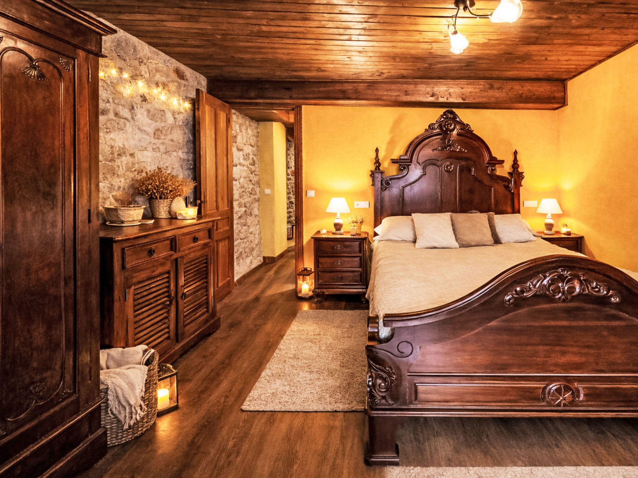 Romantische berghut in Asturië met privé jacuzzi, open haard en uitzicht - foto 12