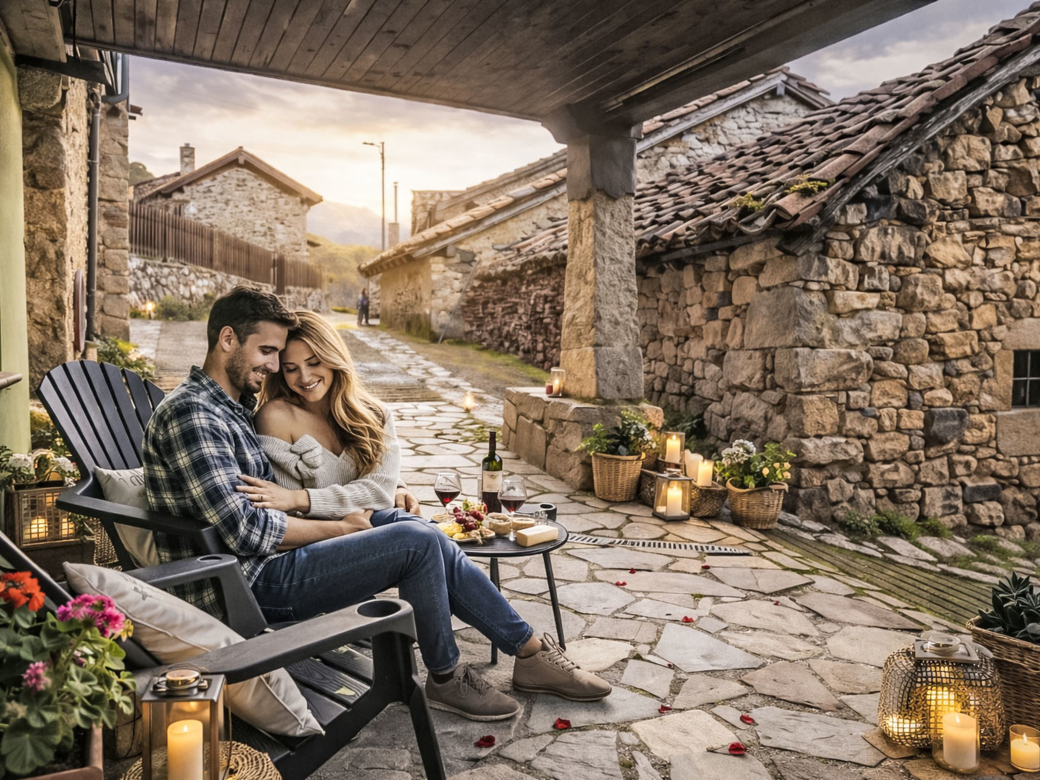 Romantische berghut in Asturië met privé jacuzzi, open haard en uitzicht - foto 13