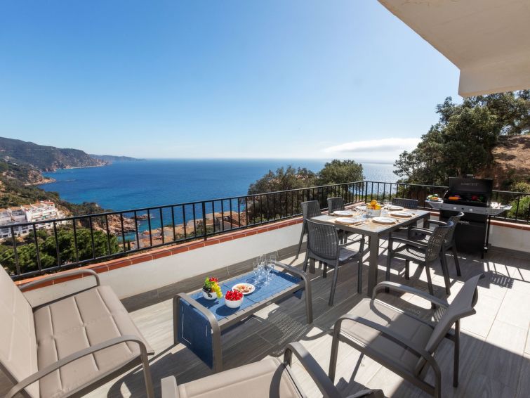 Zeezicht en rust in appartement La Terraza Salions, Tossa de Mar in Tossa de Mar