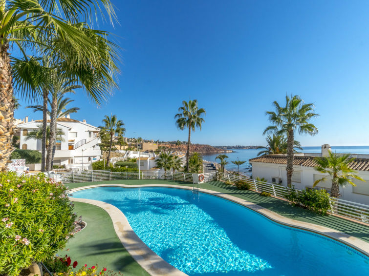 4-persoons appartement met zeezicht direct aan het strand in Orihuela Costa