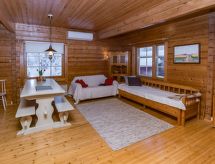 Knus rood vakantiehuis aan meer Kuontijärvi met sauna - thumbnail 5