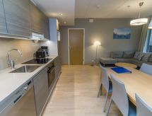 Modern appartement aan de piste en het meer in Ruka, voor 6 personen - thumbnail 5