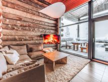 Ruime kelohonkamökki in Lapland met panoramisch uitzicht op de bergen - thumbnail 4