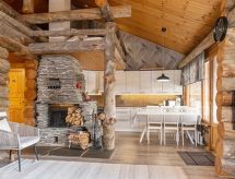 Knus blokhutappartement aan de skipiste bij het meer in Salla, Lapland - thumbnail 5