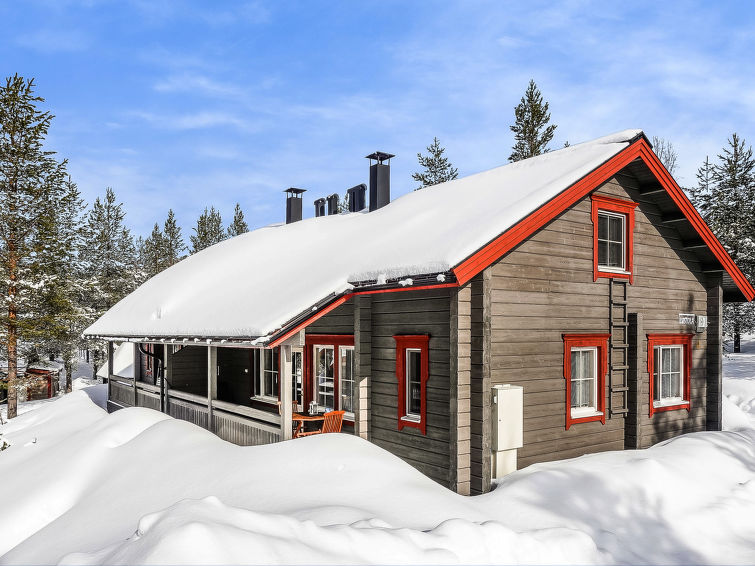 Luxe vakantiehuis Lustola a in Sodankylä met uitzicht op Luosto Fell in Sodankylä