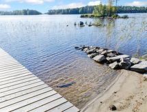 Vrijstaande blokhut aan het Orivesi-meer met eigen sauna en strand - thumbnail 5