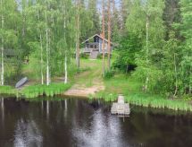Knusse blokhut aan de rivier Matkusjoki met eigen sauna en strand - thumbnail 1