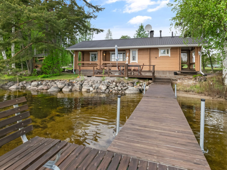 Sauna en rust aan het meer in vakantiehuis Hiekkaranta, Pertunmaa in Pertunmaa