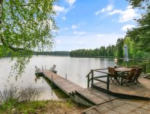 Hiekkaranta: Fins vakantiehuis direct aan meer met zandstrand en sauna - thumbnail 4