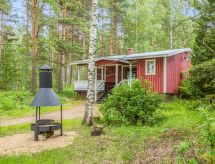 Rustiek houten huisje aan het Saimaameer in Punkaharju, vlakbij Savonlinna - thumbnail 1