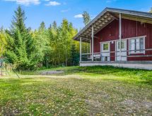 Knusse houten cottage Kinturi aan het meer Ukonjärvi, Konnevesi - thumbnail 1