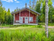 Knusse houten cottage Kinturi aan het meer Ukonjärvi, Konnevesi - thumbnail 4