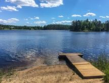 Houten blokhut aan het Kirrinjärvi-meer met eigen sauna en boot - thumbnail 3