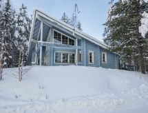 Aurinkoinen hirsimökki