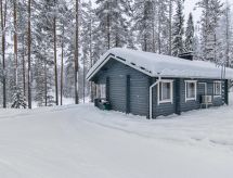 Massief houten chalet aan het meer in Puolanka, vlakbij skicentrum Paljakka - thumbnail 1