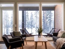 Riant appartement aan het water met sauna, vlakbij de skipistes van Vuokatti - thumbnail 6