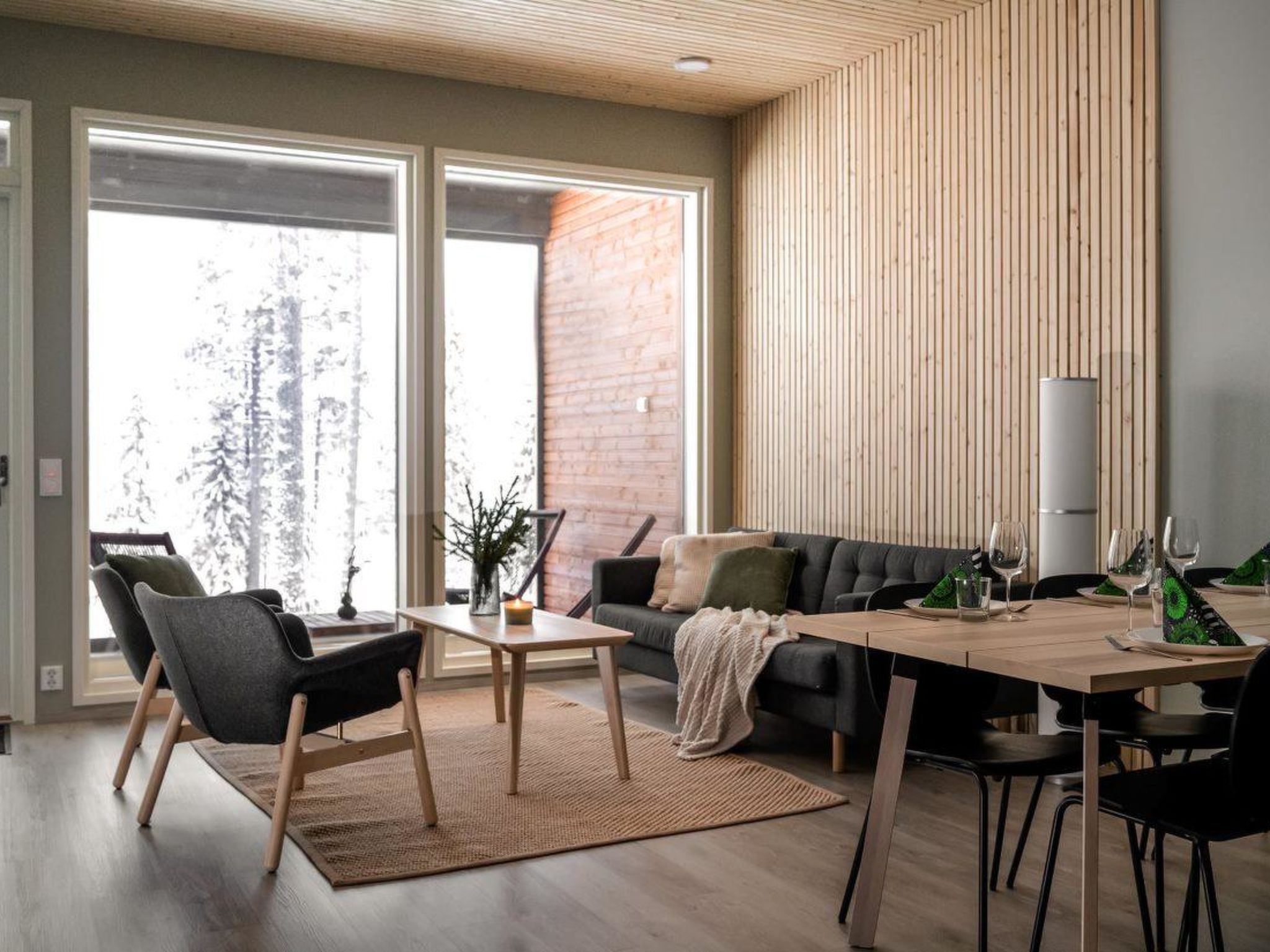 Riant appartement aan het water met sauna, vlakbij de skipistes van Vuokatti - foto 5